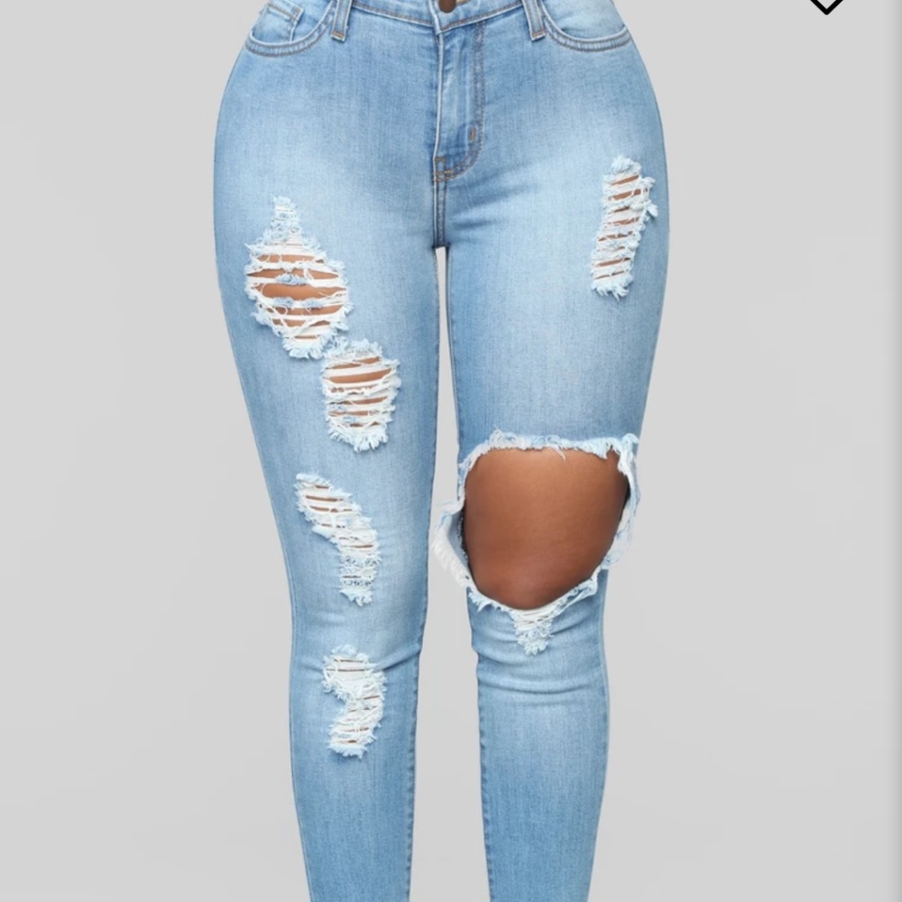 Fashion Nova size 3 glistening jeans